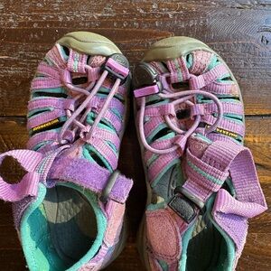 KEEN Kids Purple and Green Sandals